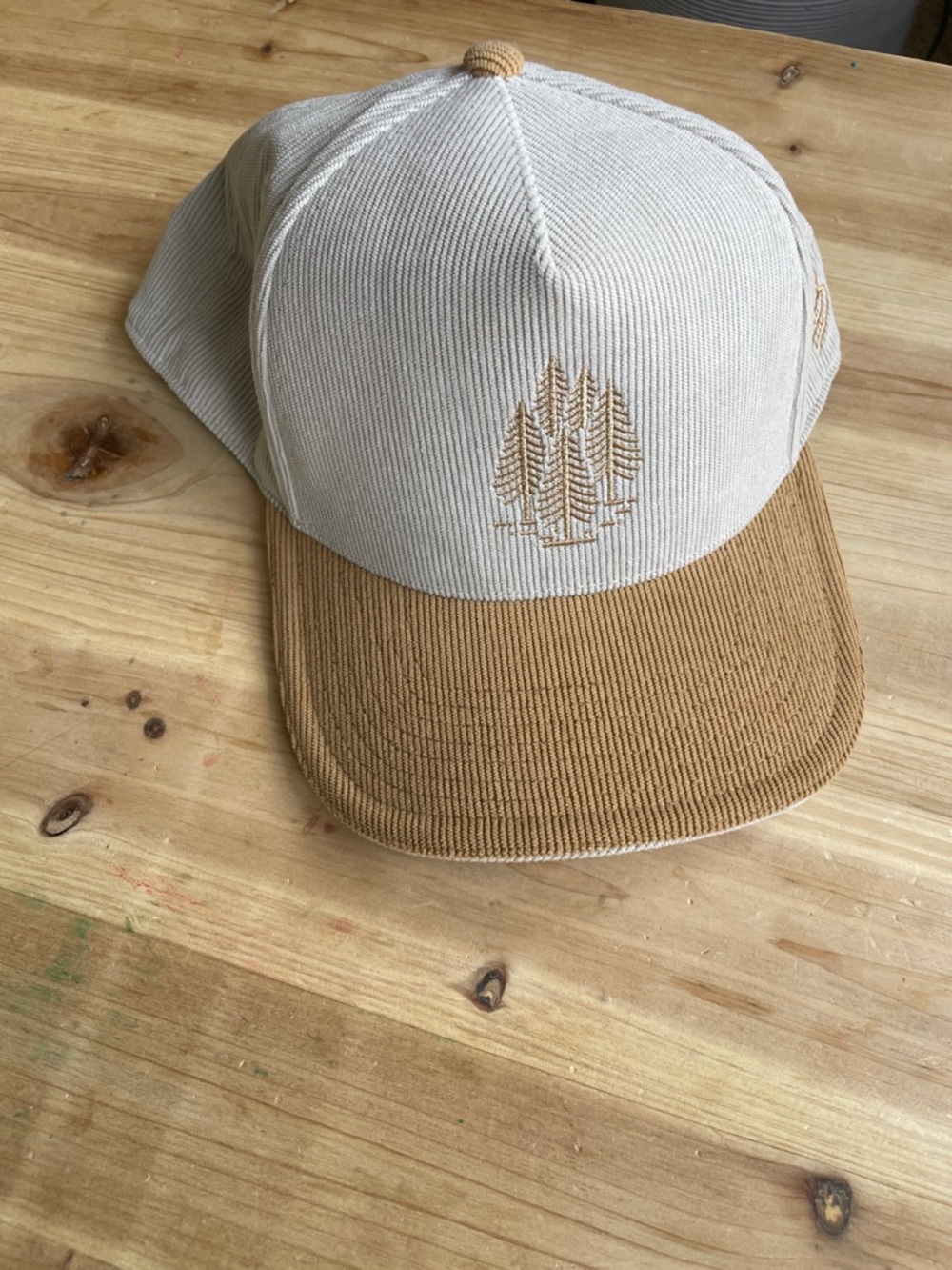 Branded Bills The Pines Curved 5 Corduroy Trucker Snapback Hat NEW - Picture 3 of 8